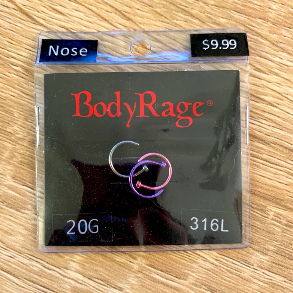 Set of 3 nose rings